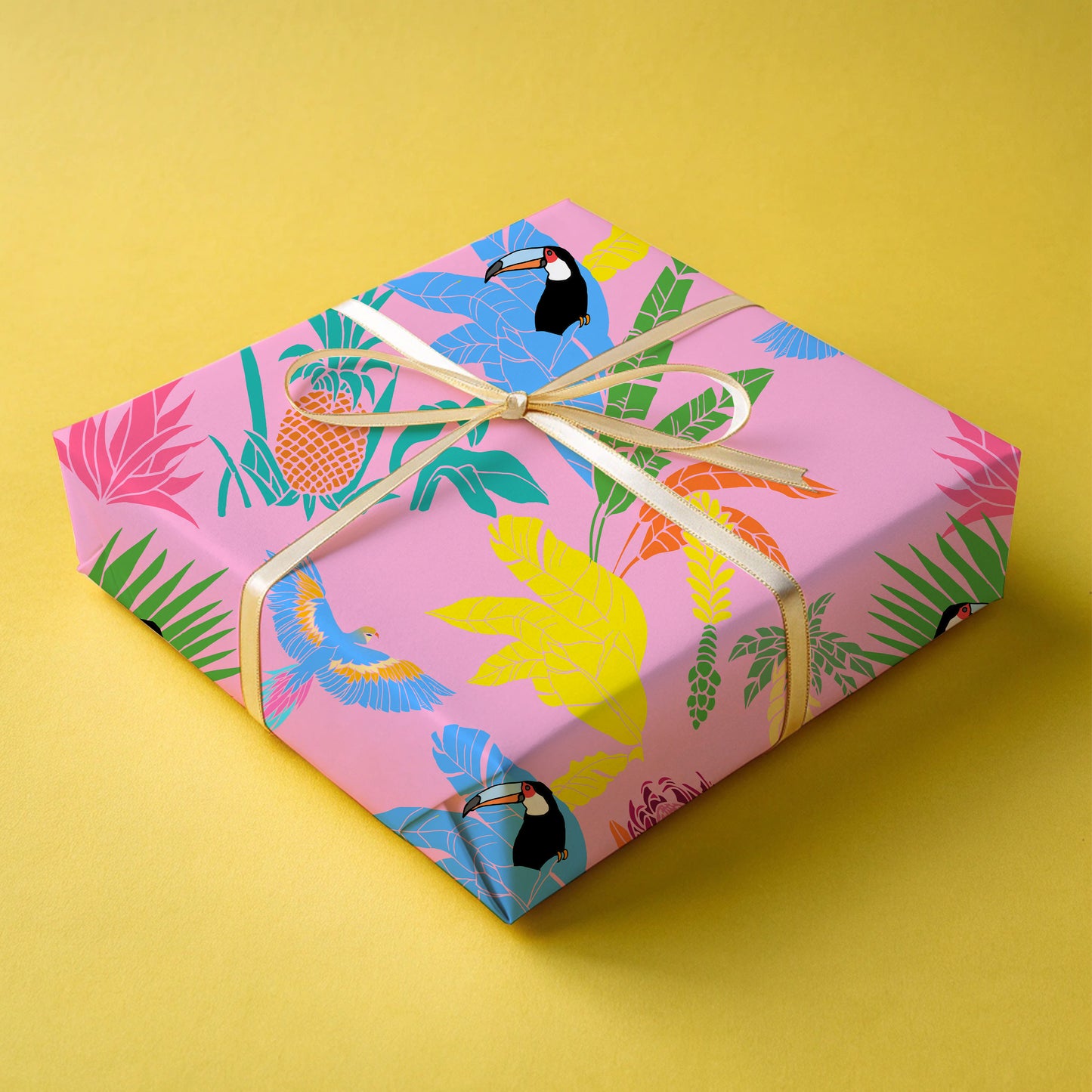 Pink Tropical Gift Wrap