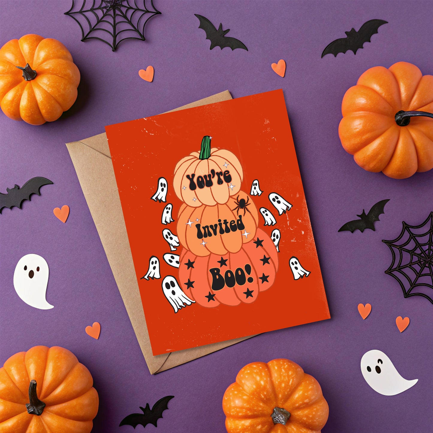 Halloween Pumpkin Invitation Card | Halloween Card