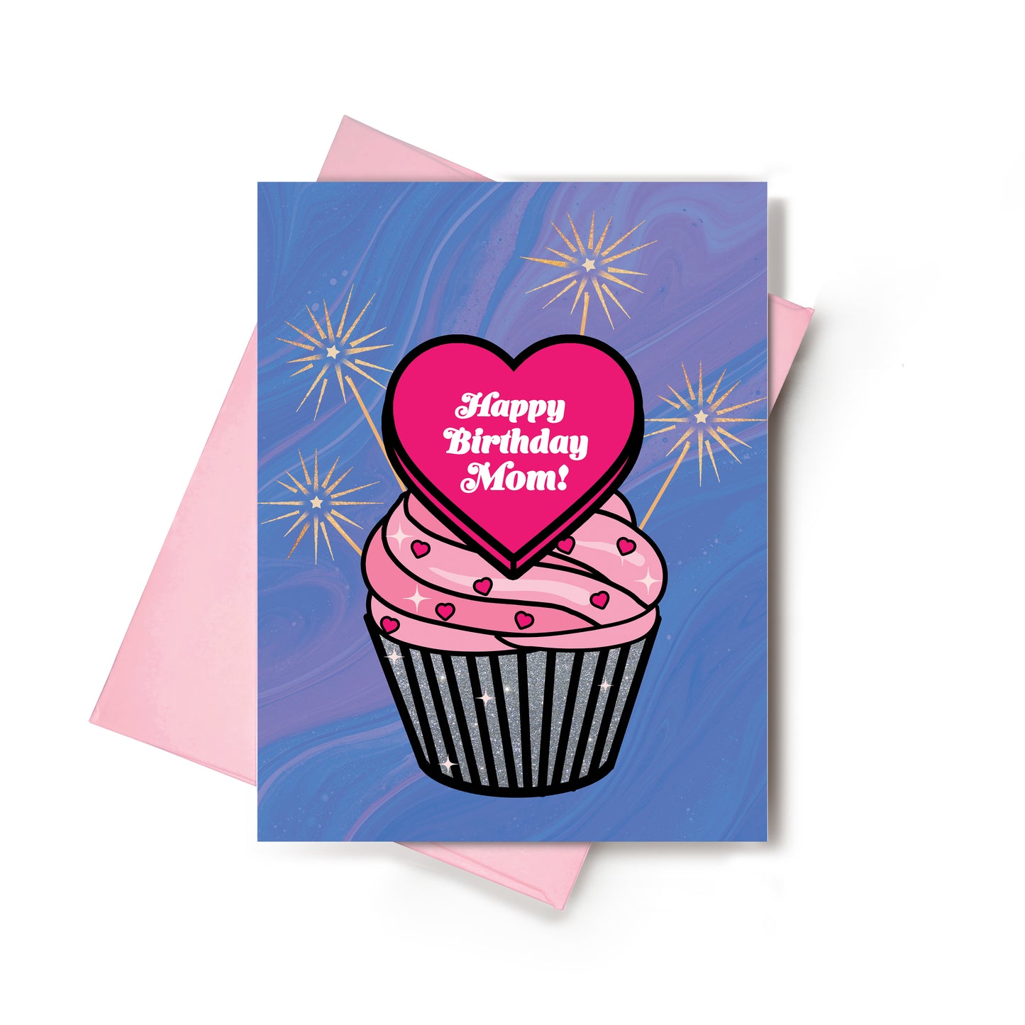 Happy Birthday Mom Cupcake Card