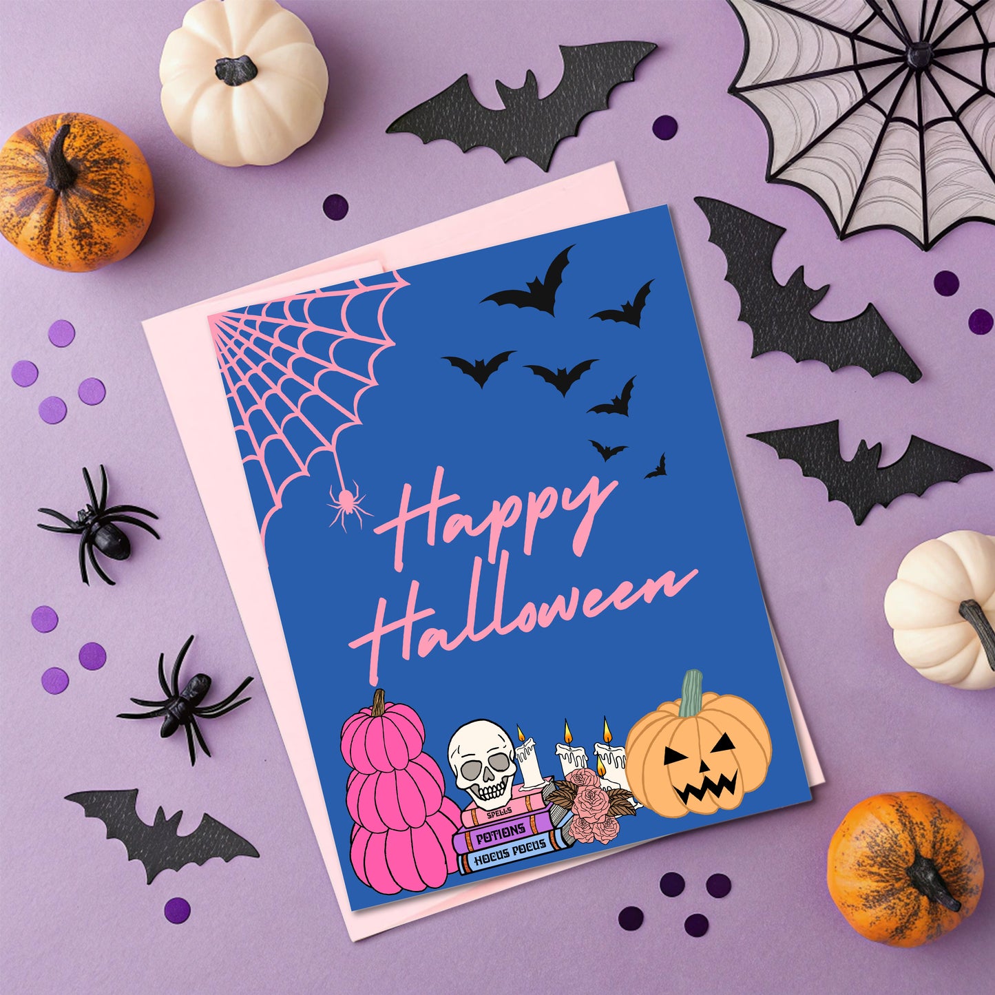 Happy Halloween Blue Card