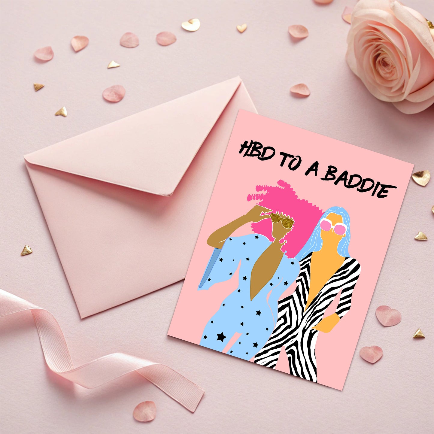 HBD To A Baddie Birthday Card