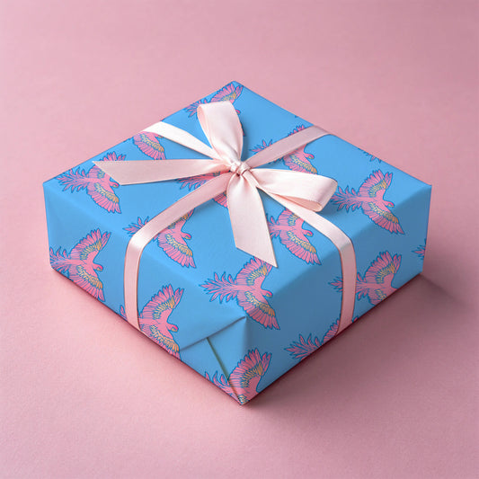 Pretty In Pink Parrot Gift Wrap