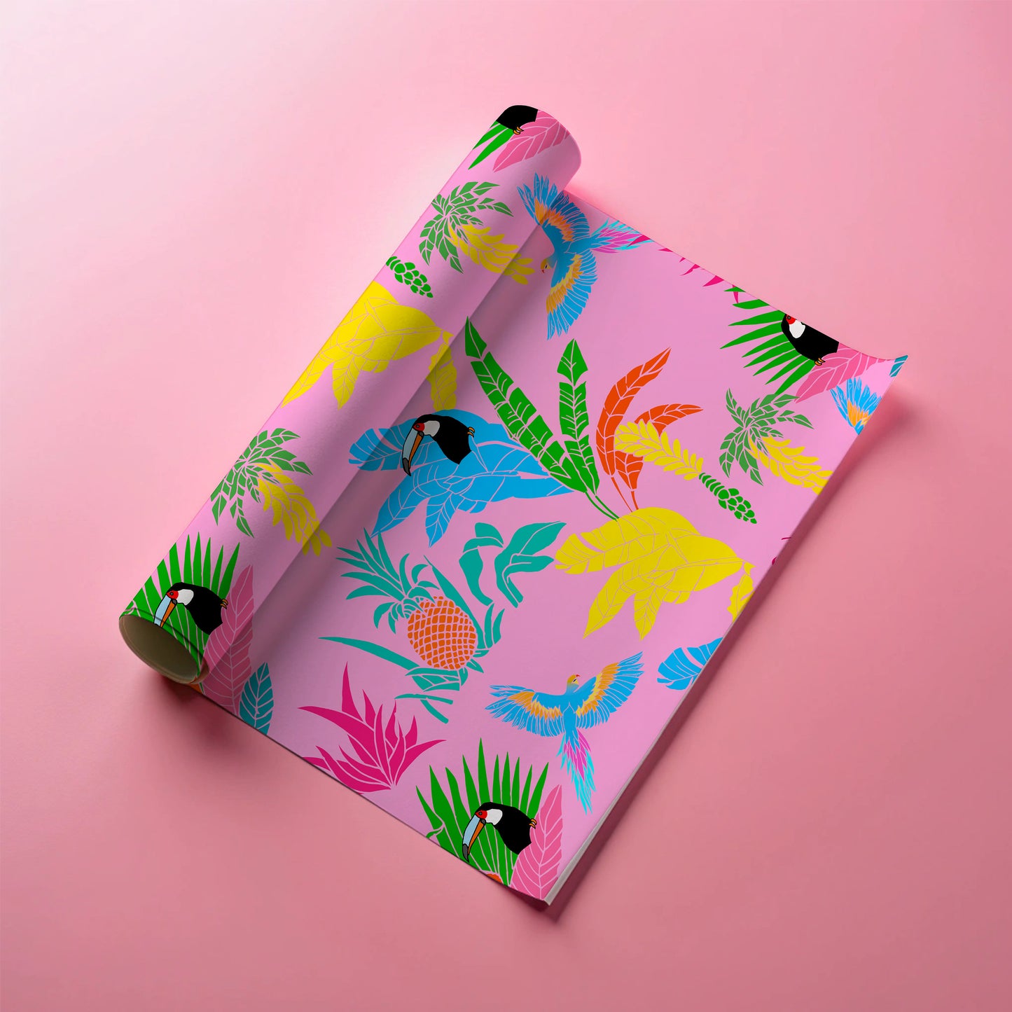 Pink Tropical Gift Wrap