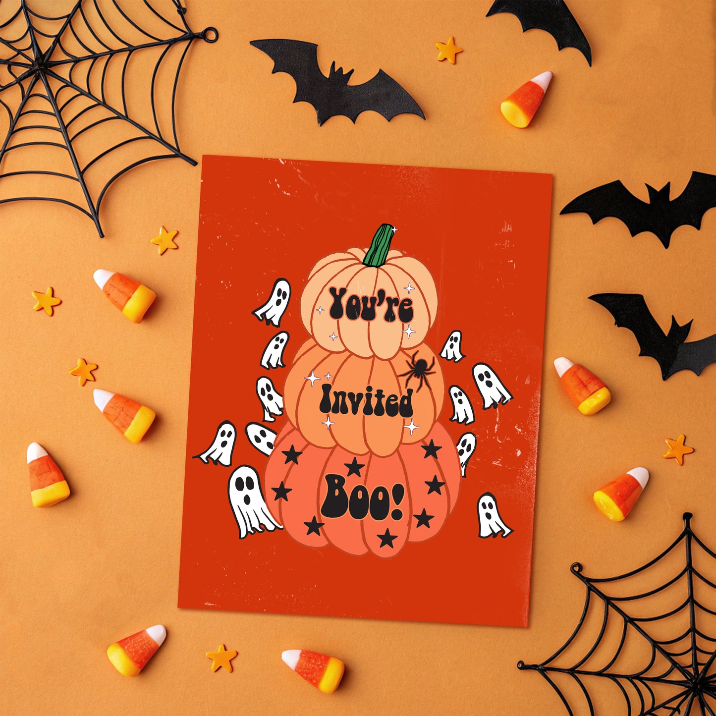Halloween Pumpkin Invitation Card | Halloween Card