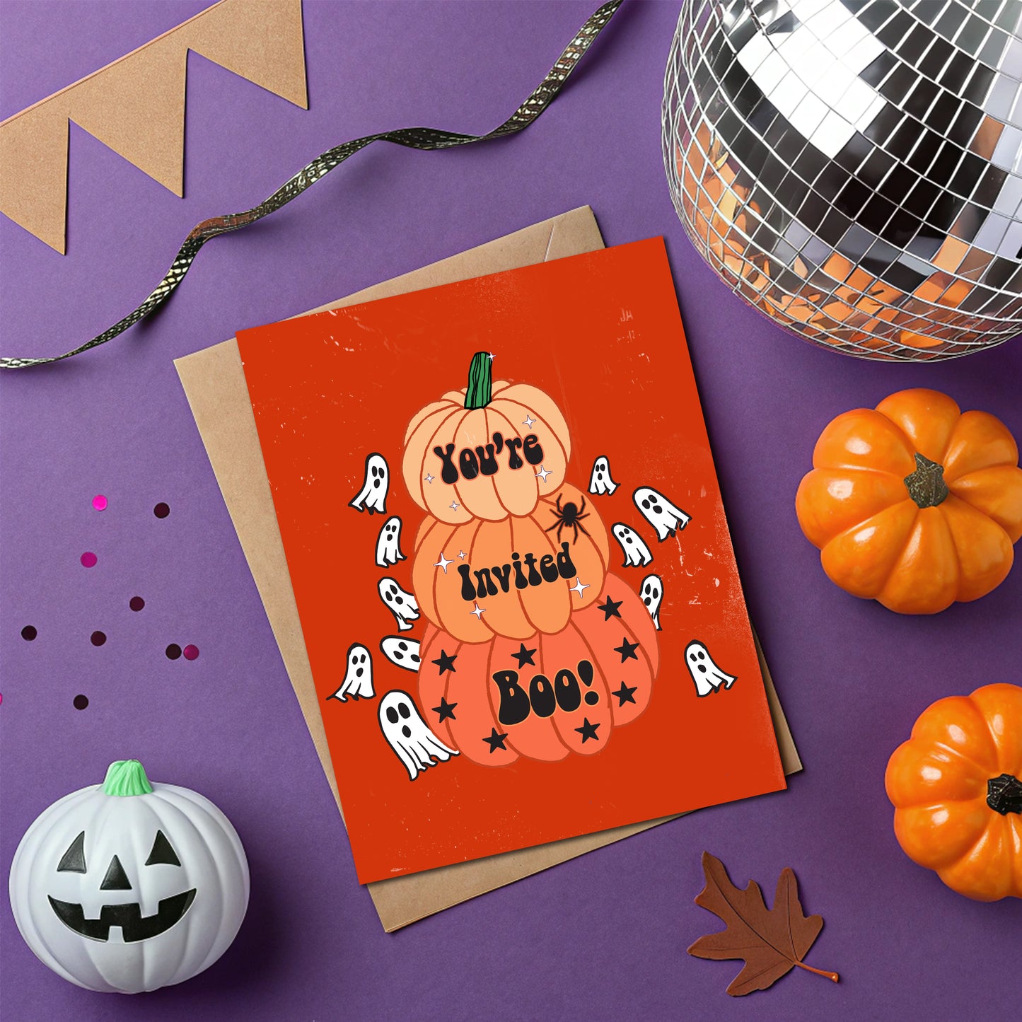 Halloween Pumpkin Invitation Card | Halloween Card