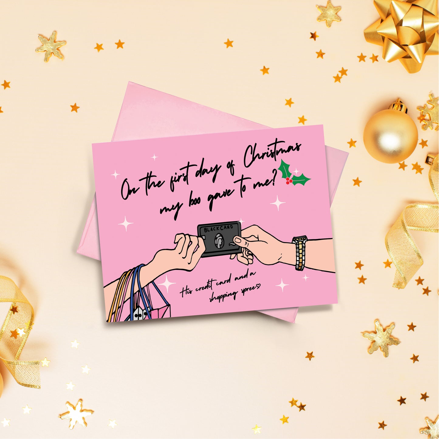 Material Girl Christmas (Glow) Holiday Card