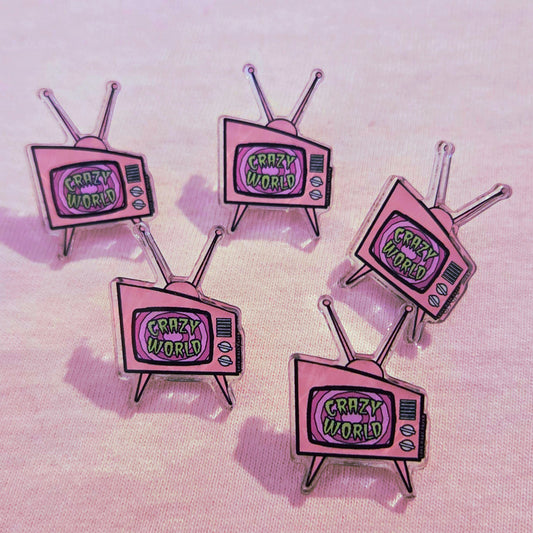 Crazy World Pin
