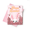 Happy Easter Floral Bunny Greeting Card