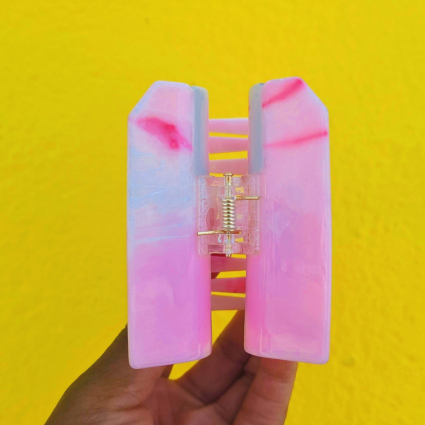 Retro Pink Floppy Disk Hair Claw