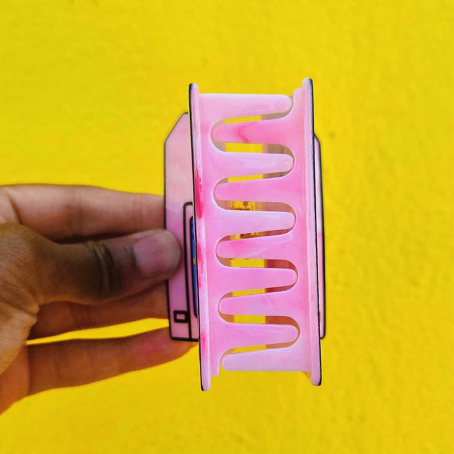 Retro Pink Floppy Disk Hair Claw