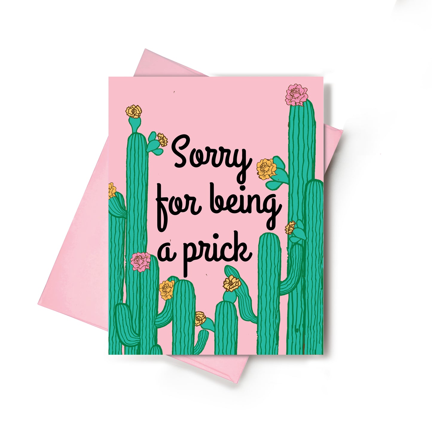 Sorry For Being A Prick Cactus Apology Card