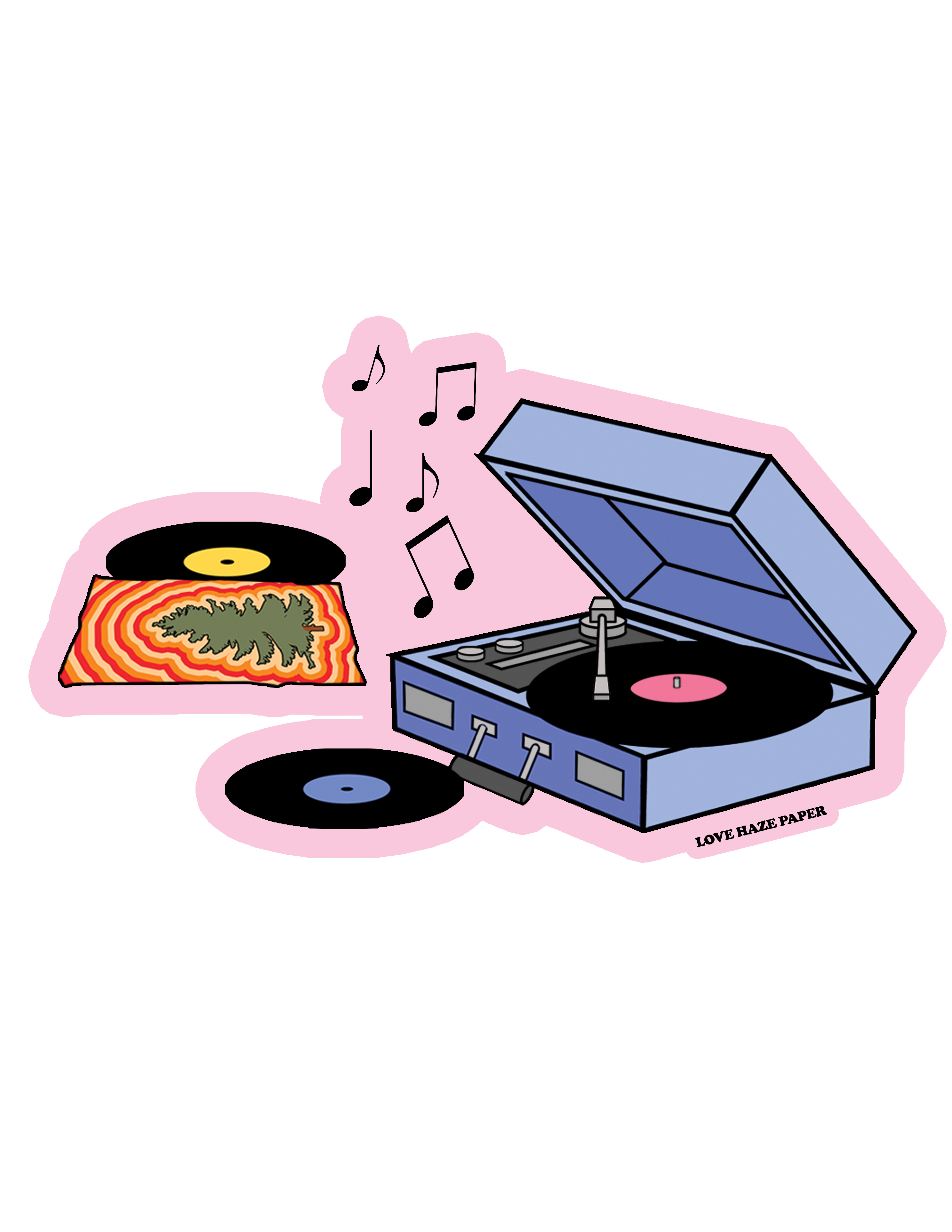 Christmas Record Player Sticker – lovehazepaper