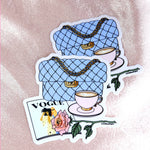 Fashionable Purse and Latte Sticker