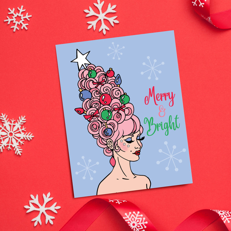 Merry & Bright (Blue) Christmas Card