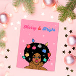 Merry & Bright (Pink) Christmas Card