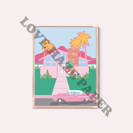Mid-Century Barbie Home Art Print