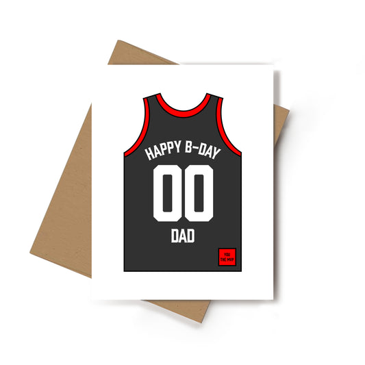 Happy Birthday Dad Jersey Card