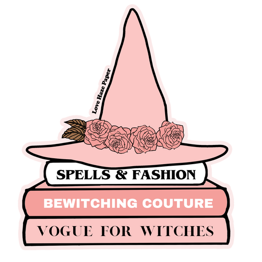 Fashion Witch Hat Halloween Sticker