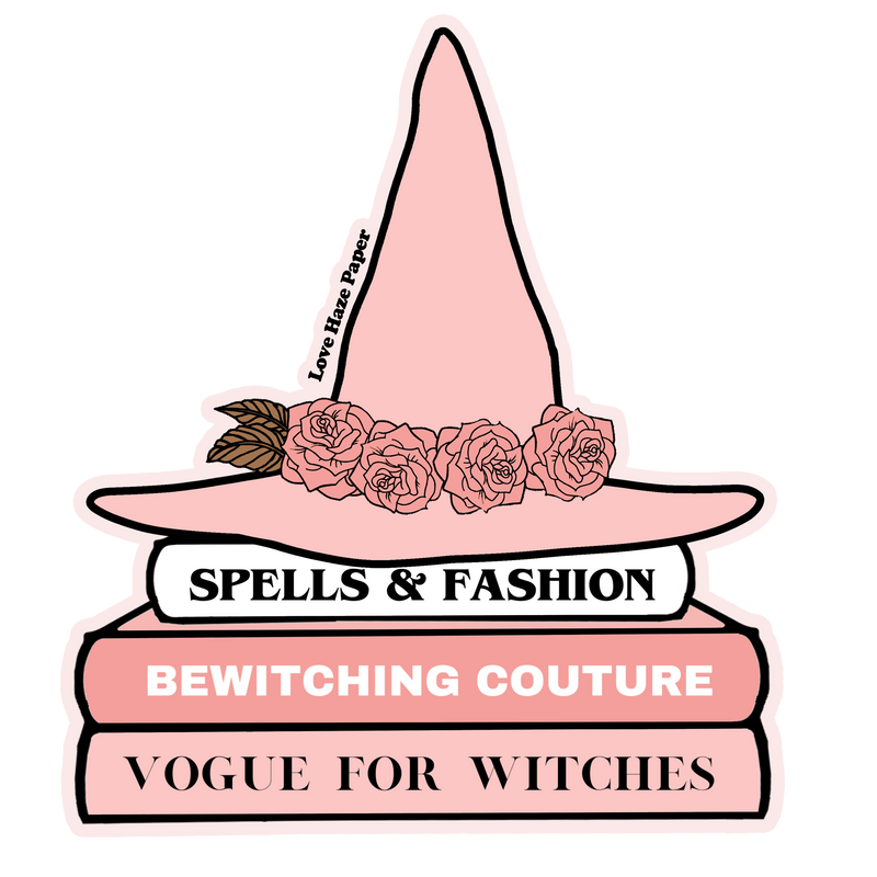 Fashion Witch Hat Halloween Sticker